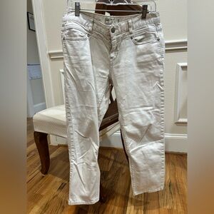 Free People Off-White cropped stretch Denim